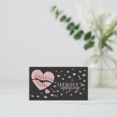 メイクアップアーティストリップバラ金ゴールドハート光沢口紅 名刺 (スタンド正面)