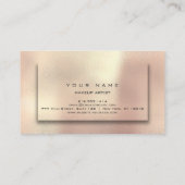 メイクアップアーティストリップピンク金ゴールドバラアーバン美しい 名刺 (裏面)
