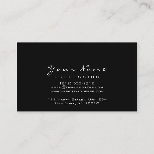 メイクアップアーティストリップフェイク金ゴールド口紅白黒 名刺 (裏面)