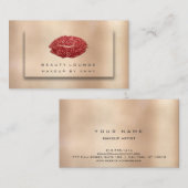 メイクアップアーティストリップブロンズバラ金ゴールドキスグリッター 名刺 (正面/裏面)