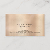 メイクアップアーティストリップブロンズバラ金ゴールドキスグリッター 名刺 (裏面)