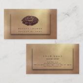 メイクアップアーティストリップブロンズ銅金ゴールドキスグリッター 名刺 (正面/裏面)