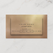 メイクアップアーティストリップブロンズ銅金ゴールドキスグリッター 名刺 (裏面)