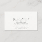 メイクアップアーティストリップ美しいレッドリップスティック白黒 名刺 (裏面)