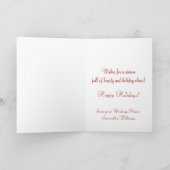 メイクアップアーティストレオパードカードハッピーホリデーズ シーズンカード (内部)