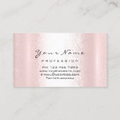 メイクアップアーティストレッドキスLIPSピンクローズ赤面 名刺 (裏面)