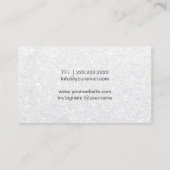 メイクアップアーティストレッドリップエレガントホワイトグリッター 名刺 (裏面)