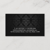 メイクアップアーティストレッドリップスティックエレガントダマスク 名刺 (裏面)