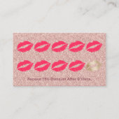 メイクアップアーティストレッドリップバラ金ゴールドグリッターロイヤリティ ロイヤリティカード (正面)