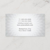 メイクアップアーティストレッドリップモダン幾何学銀 名刺 (裏面)