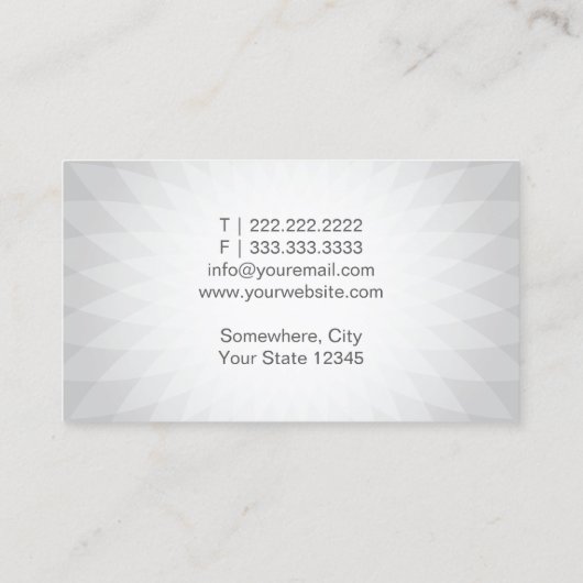 メイクアップアーティストレッドリップモダン幾何学銀 名刺 (裏面)