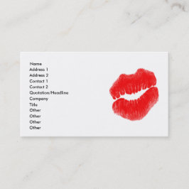 メイクアップアーティストレッドリップ白黒名刺 名刺