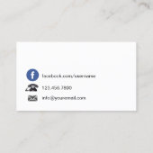 メイクアップアーティストレッドリップ美しいサロンストライプモダン 名刺 (裏面)