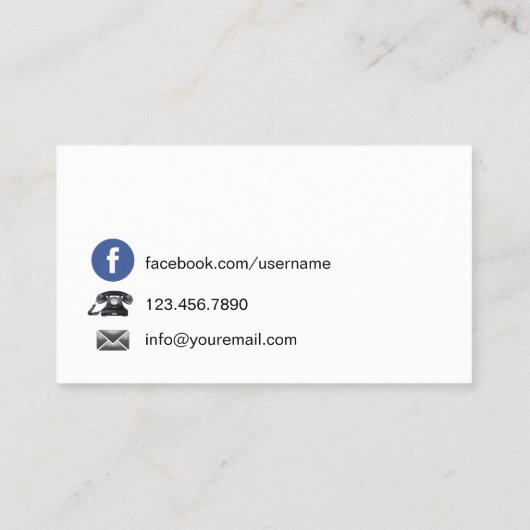 メイクアップアーティストレッドリップ美しいサロンストライプモダン 名刺 (裏面)