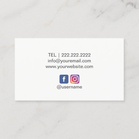 メイクアップアーティストレッドリップ美しいサロン ミニマル 名刺 (裏面)