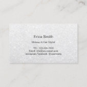 メイクアップアーティストレッドリップ金ゴールドグリッターロイヤリティパンチ ロイヤリティカード (裏面)