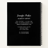 メイクアップアーティストレッドロゴキス名 ノートブック (裏面)