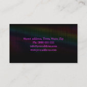 メイクアップアーティストレトロブラックパープルピンクグラデーション 名刺 (裏面)