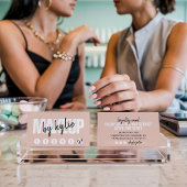 メイクアップアーティストロイヤリティカードパンチスクリプト赤面ピンク ロイヤリティカード