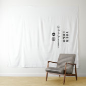 メイクアップアーティストロゴソーシャルメディア写真の背景 タペストリー (インサイチュ(横))