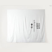 メイクアップアーティストロゴソーシャルメディア写真の背景 タペストリー (正面(横))