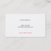 メイクアップアーティストロゴマスカラ芸術的パターン 名刺 (裏面)