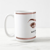 メイクアップアーティストロングまつげバラ金ゴールドアイズブロー コーヒーマグカップ (左)