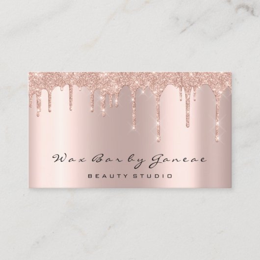 メイクアップアーティストワックスラッシュズグリッタードリップスバラピンク 名刺 (正面)
