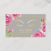 メイクアップアーティストヴィンテージエレガントフローラグレーロイヤリティ ロイヤリティカード (正面)