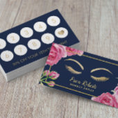 メイクアップアーティストヴィンテージフローラネイビーロイヤリティ ロイヤリティカード
