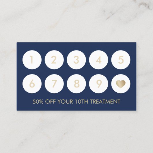 メイクアップアーティストヴィンテージフローラネイビーロイヤリティ ロイヤリティカード (裏面)