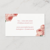 メイクアップアーティストヴィンテージフローラバラ金ゴールド唇 名刺 (裏面)