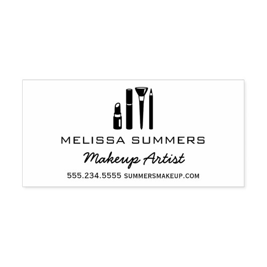 メイクアップアーティスト化粧品リップスティックMascaraアドレス セルフインキングスタンプ (デザイン)