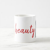 メイクアップアーティスト名リップスティックとカラーキット美しい コーヒーマグカップ (中央)