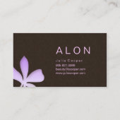 メイクアップアーティスト名刺花（紫） 名刺 (裏面)