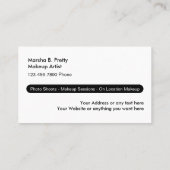 メイクアップアーティスト名刺 名刺 (裏面)