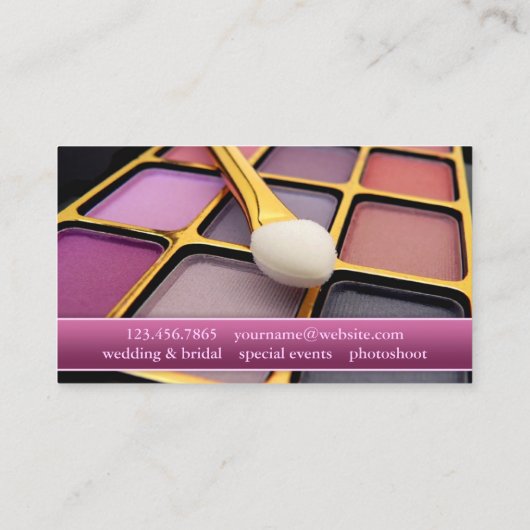 メイクアップアーティスト名刺 名刺 (裏面)