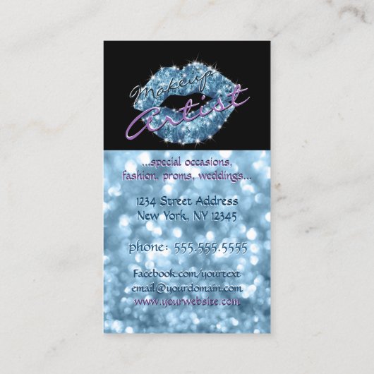 メイクアップアーティスト名刺 名刺 (裏面)