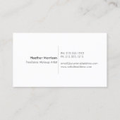 メイクアップアーティスト向けリップスティックCollageロゴ，美しい 名刺 (裏面)