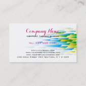 メイクアップアーティスト幾何形状色バーストビジネス 名刺 (裏面)