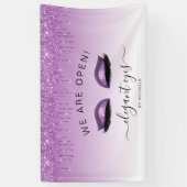 メイクアップアーティスト我々はオープングリッタードリップアイズパープル 横断幕 (縦)