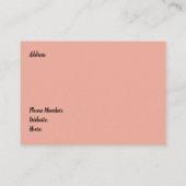 メイクアップアーティスト手描き女性 名刺 (裏面)