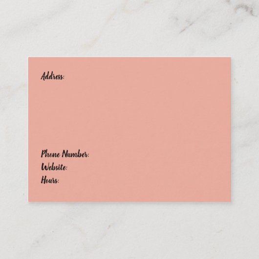 メイクアップアーティスト手描き女性 名刺 (裏面)