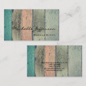 メイクアップアーティスト抽象芸術ウッドプロフェッショナルトレンディー 名刺 (正面/裏面)