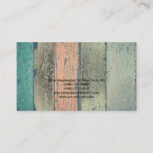 メイクアップアーティスト抽象芸術ウッドプロフェッショナルトレンディー 名刺 (裏面)