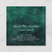 メイクアップアーティスト抽象芸術スクエアビジネスカード スクエア名刺 (裏面)