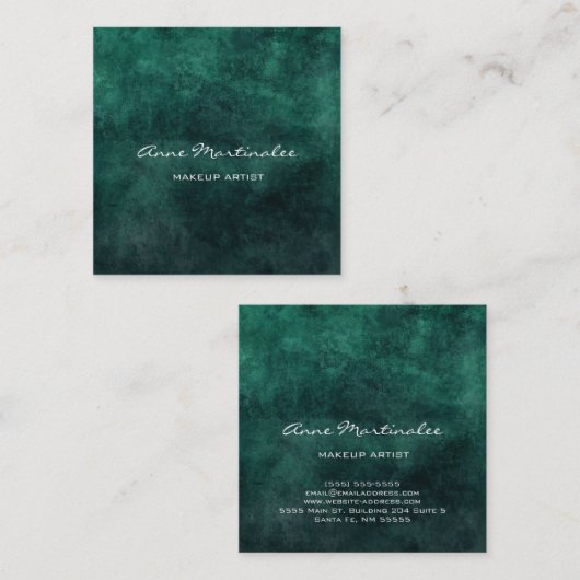 メイクアップアーティスト抽象芸術スクエアビジネスカード スクエア名刺 (正面/裏面)