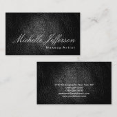 メイクアップアーティスト書道レザービジネスカード 名刺 (正面/裏面)