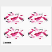 メイクアップアーティスト楕円ステッカー 楕円形シール (シート)