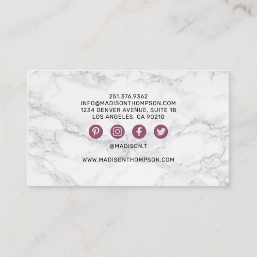 メイクアップアーティスト水滴リップグロス 名刺 (裏面)